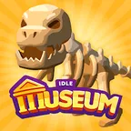 Az Idle Museum Tycoon ikonja: dinoszaurusz-csontváz a múzeum logója fölött